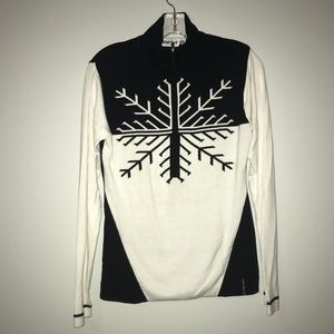 Black and White Snowflake Quarter-Zip